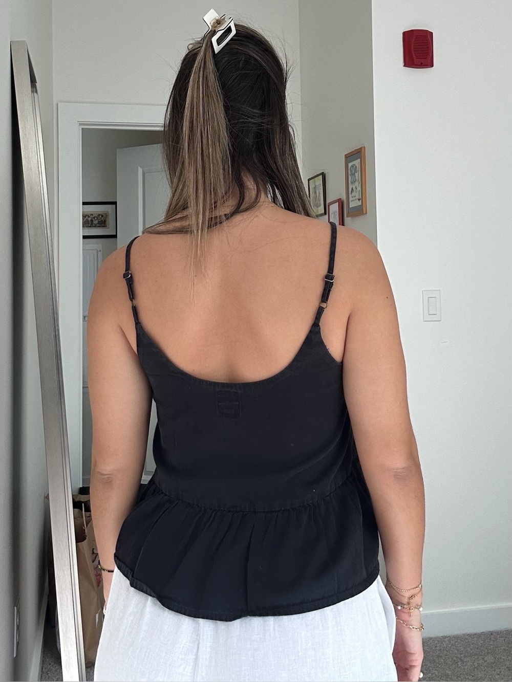 Element Black Ruffle Top - Picture 2 of 5